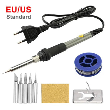 60W Adjustable Electric Soldering Iron Kit - InspiredGrabs.com